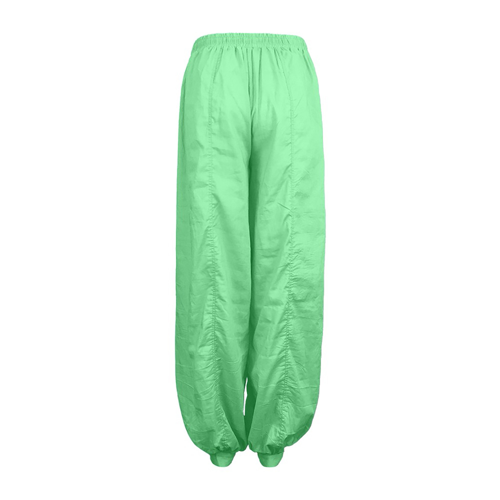 thumbnail image 3 of Pantalones harem de color liso para mujer, tallas grandes - Poliéster, informal/cómodo, cintura elástica, para otoño/primavera/verano, lavar a mano en frío, 3 of 8